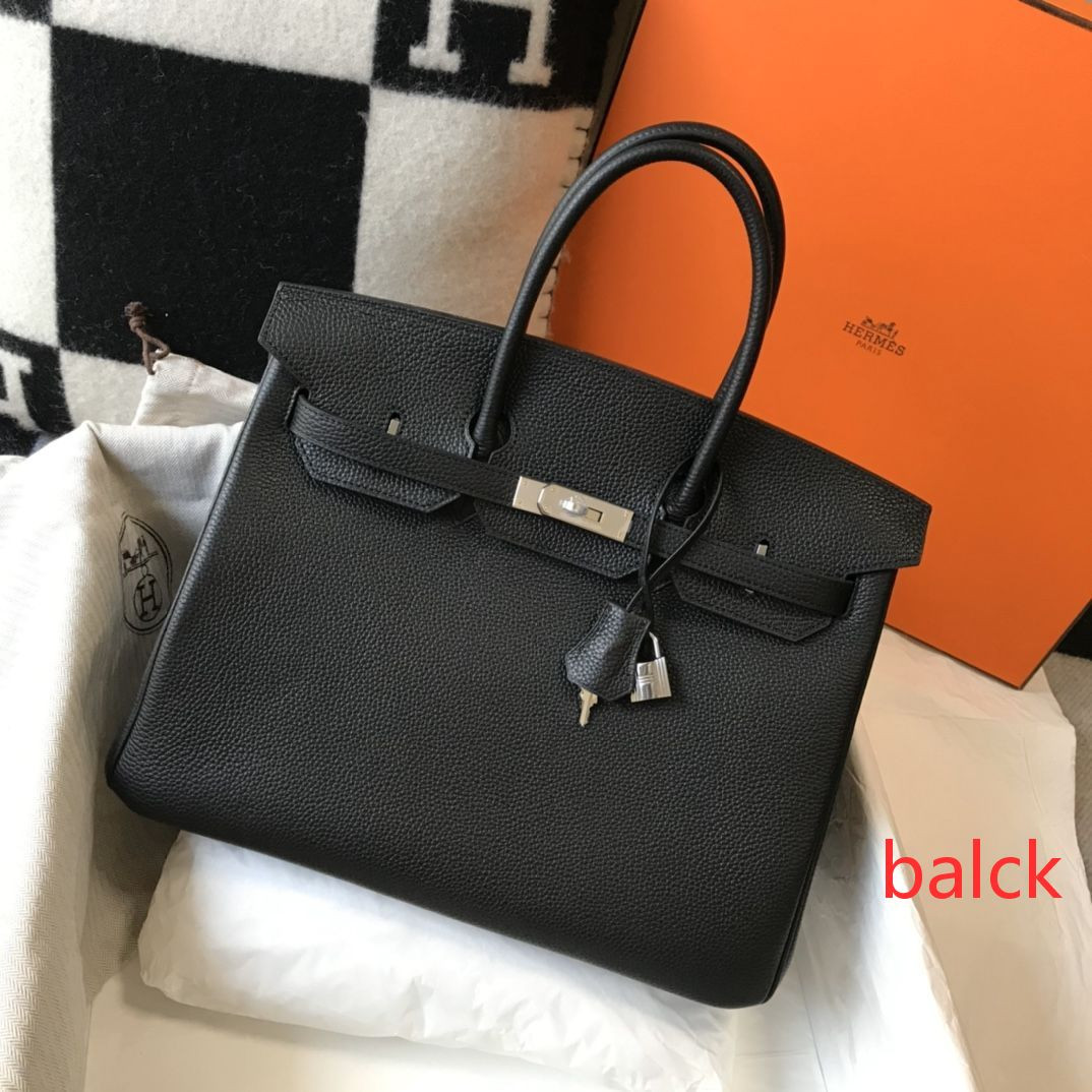 S06786 HERMES BIRKIN BLACK/SILVER 25CM