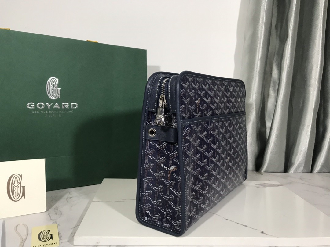 S48104 NAVY GOYARD WASH BAG 30cm