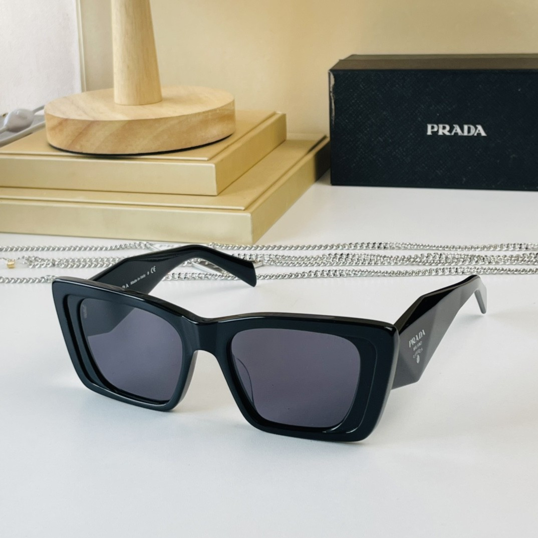 PR 08YS BLACK PRADA SUNGLASSES