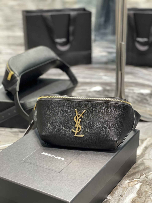 569737 YSL BLACK/GOLD BELT BAG