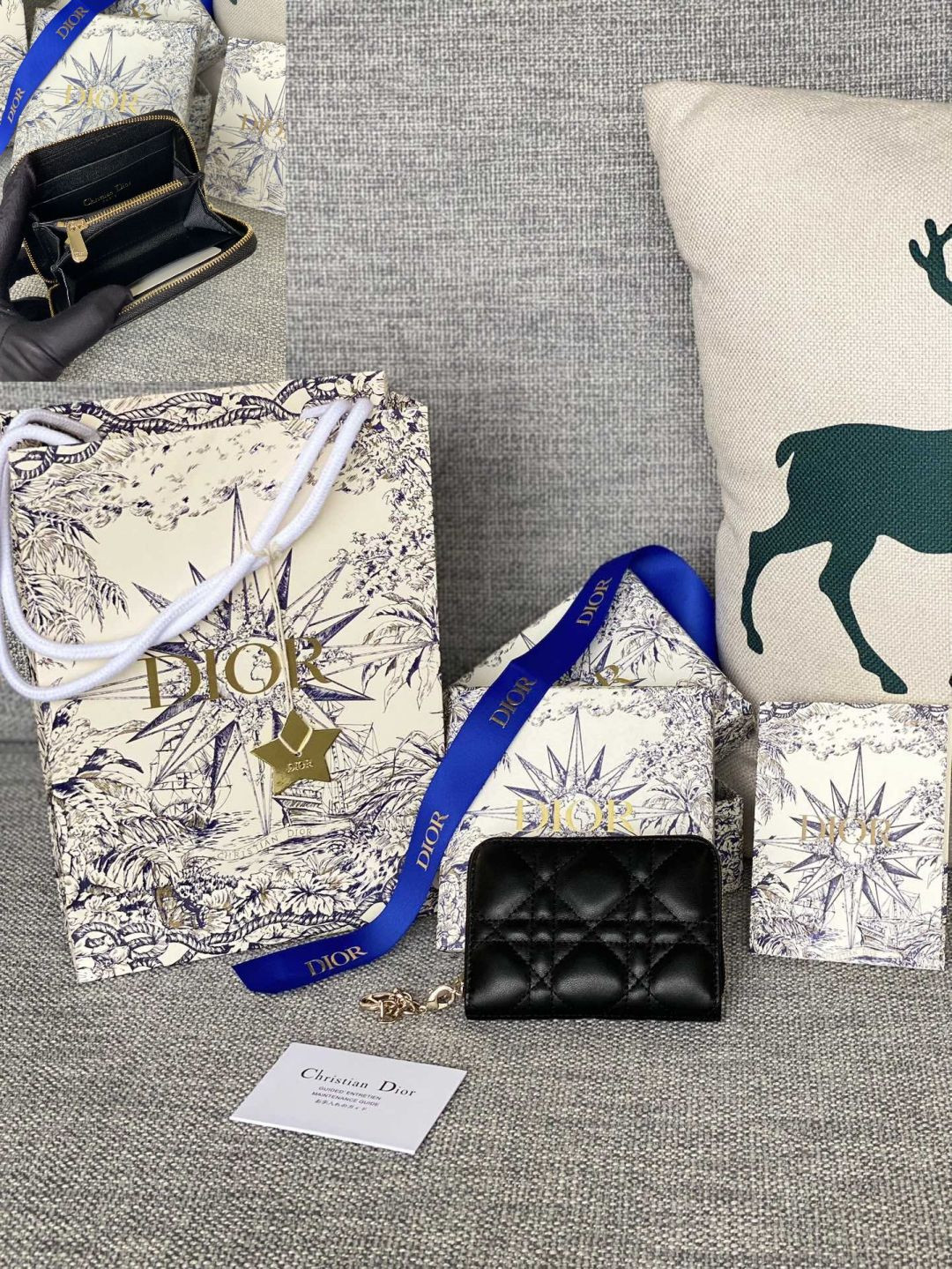 s0985 BLACK DIOR WALLET