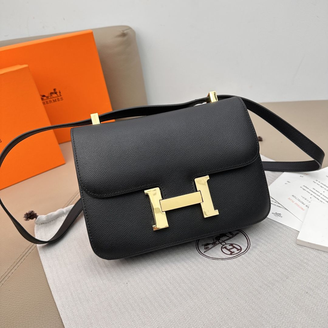 S84777 BLACK HERMES EPSOM