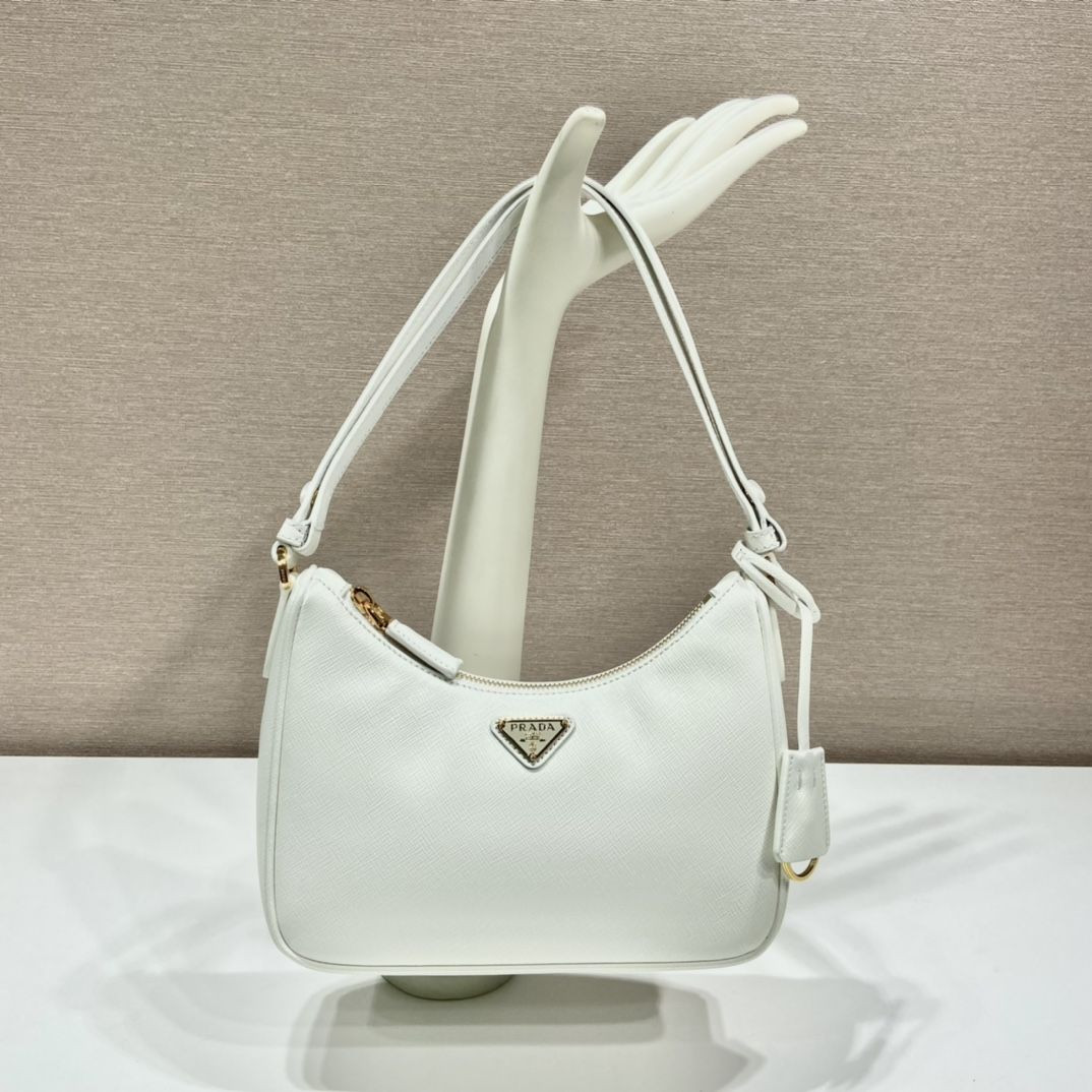 1BC204B WHITE HOBO PRADA