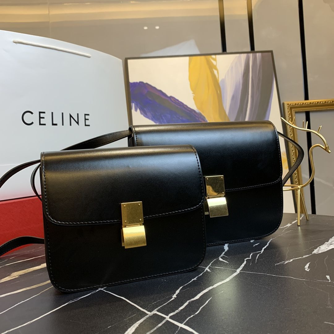 0192511 BLACK/GOLD CELINE BAG 24CM