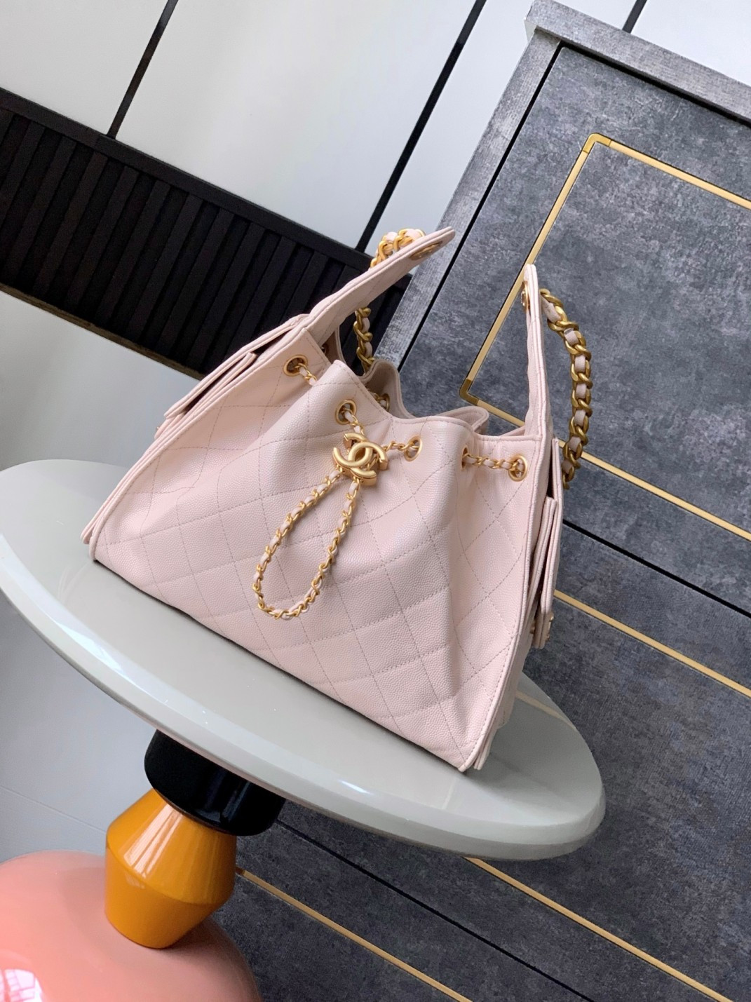 S139808 CHANEL 25C HOBO 30CM (PINK)