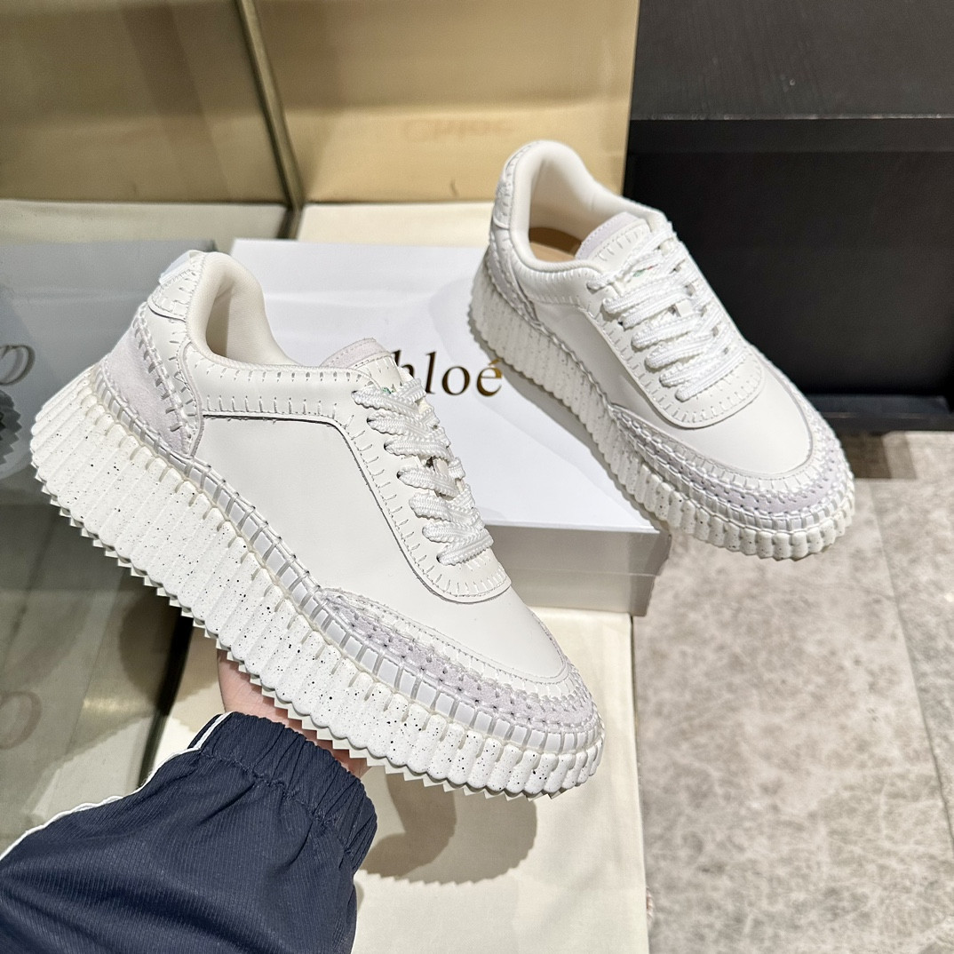 S155356 White Chloe Sneakers