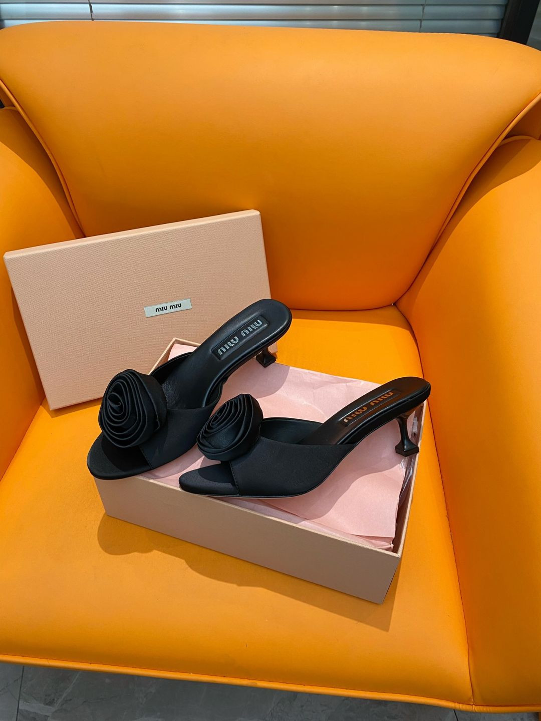 S117791 Black MiuMiu Slippers