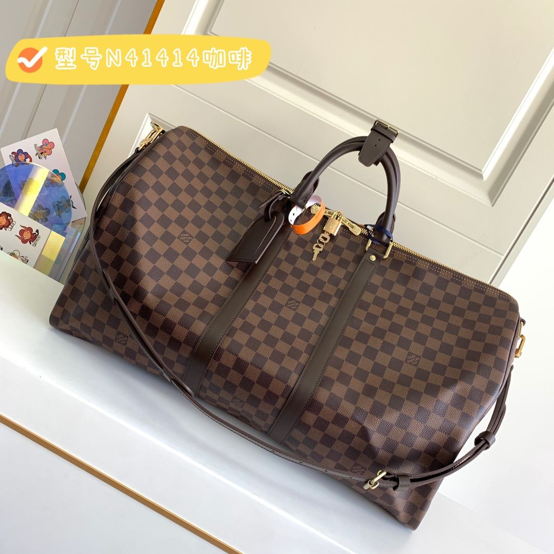 S11869 BROWN DAMIER KEEPALL 55